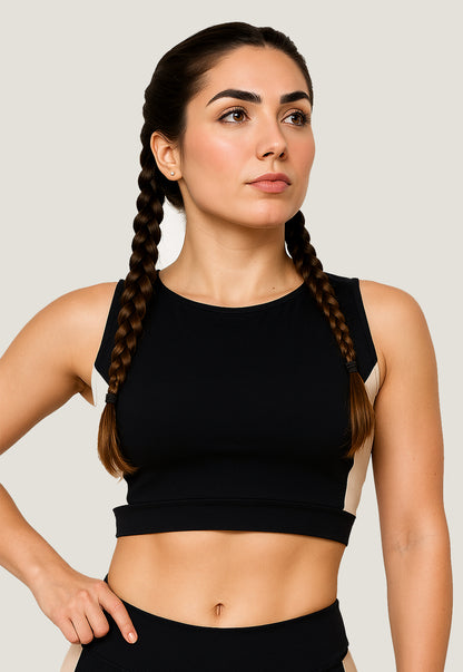 Top Cropped Fitness Detalhe Rose