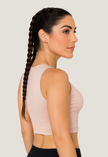 Top Cropped Fitness Regata Rose